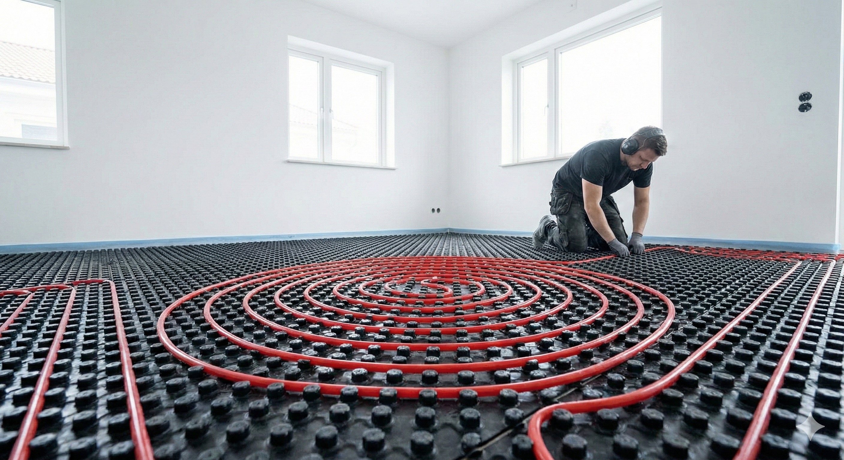 Trockensysteme Fußbodenheizung